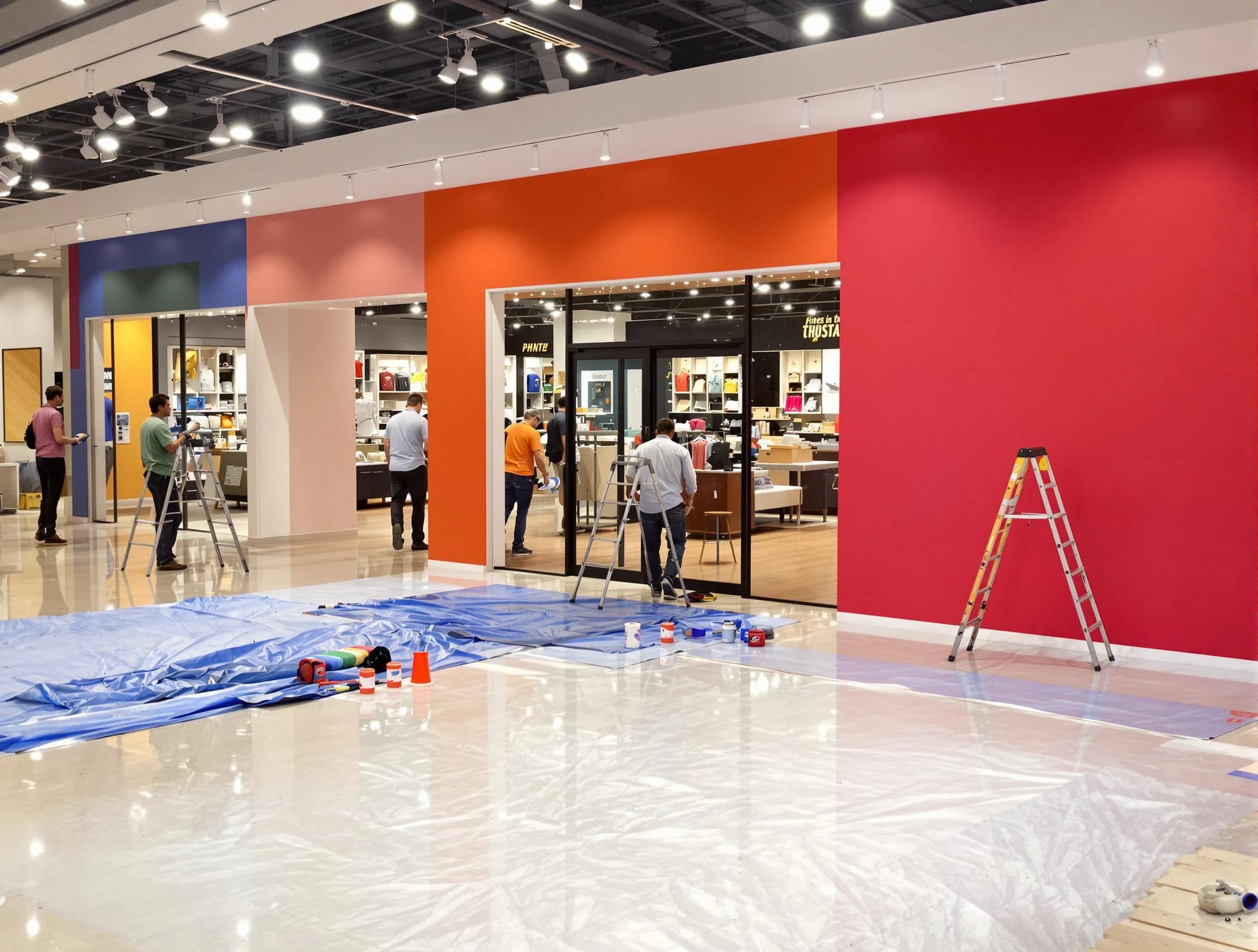 Anthem House Painters painting a commercial interior in Anthem, AZ