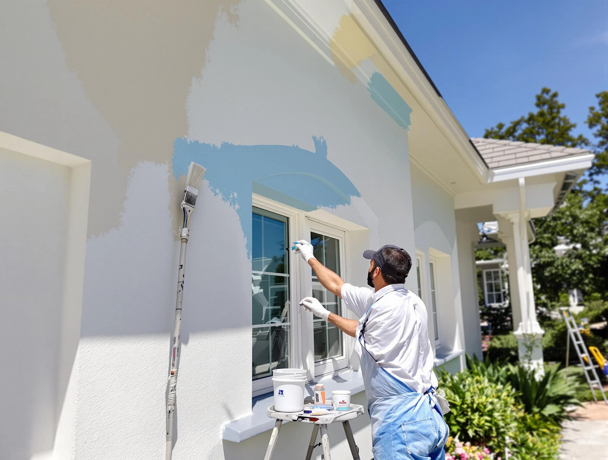 Anthem House Painters professional painting the exterior of a house in Anthem, AZ