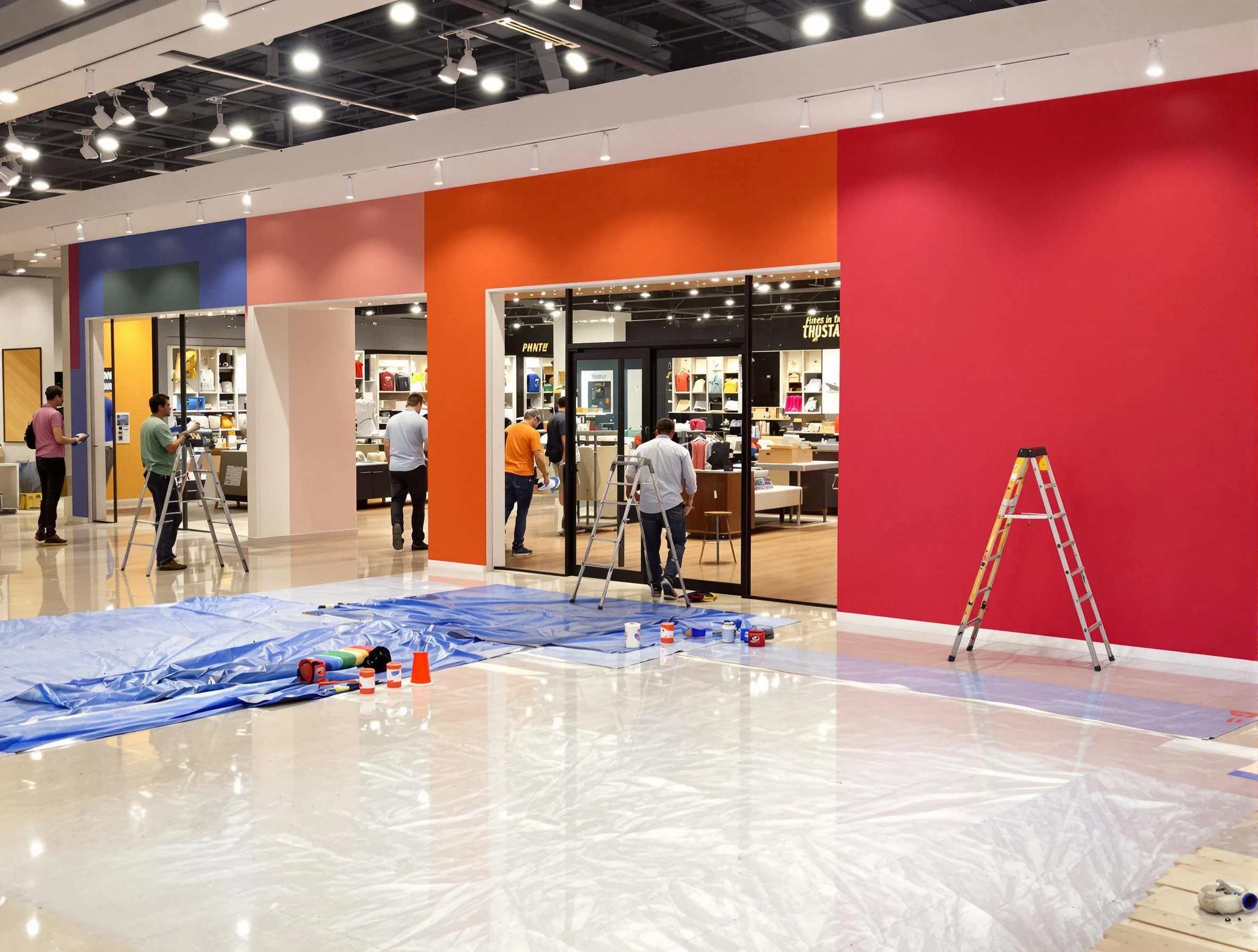 Anthem House Painters painting a commercial interior in Anthem, AZ